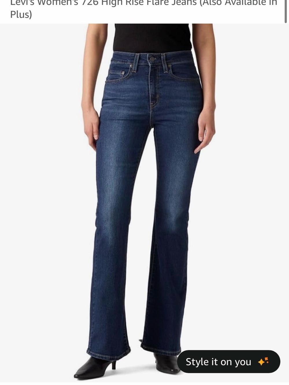 Levi's Dark Blue Stretchy High-Rise Flare Jeans